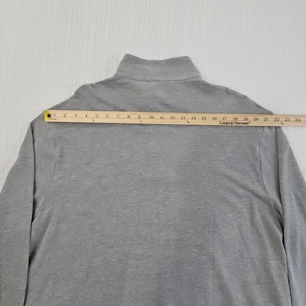 Polo Ralph Lauren‎ Men Big & Tall Pullover Grey XXL 1/4 Zip Double Knit Pony NWT